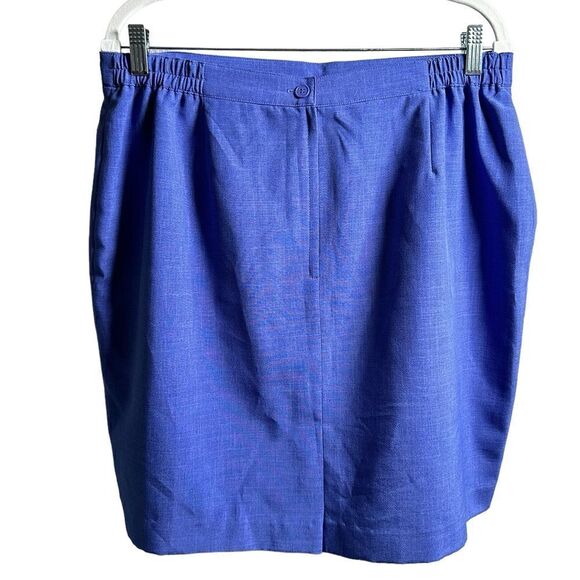 Vintage Sag Harbor Plus Size Purple Pencil Straight Short Lined Skirt - Size 16 - Picture 2 of 5